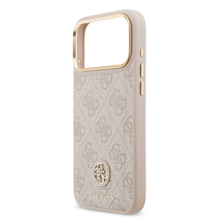 Funda Guess Original iPhone 17/18 Pro 4G Piel Metal Rosa