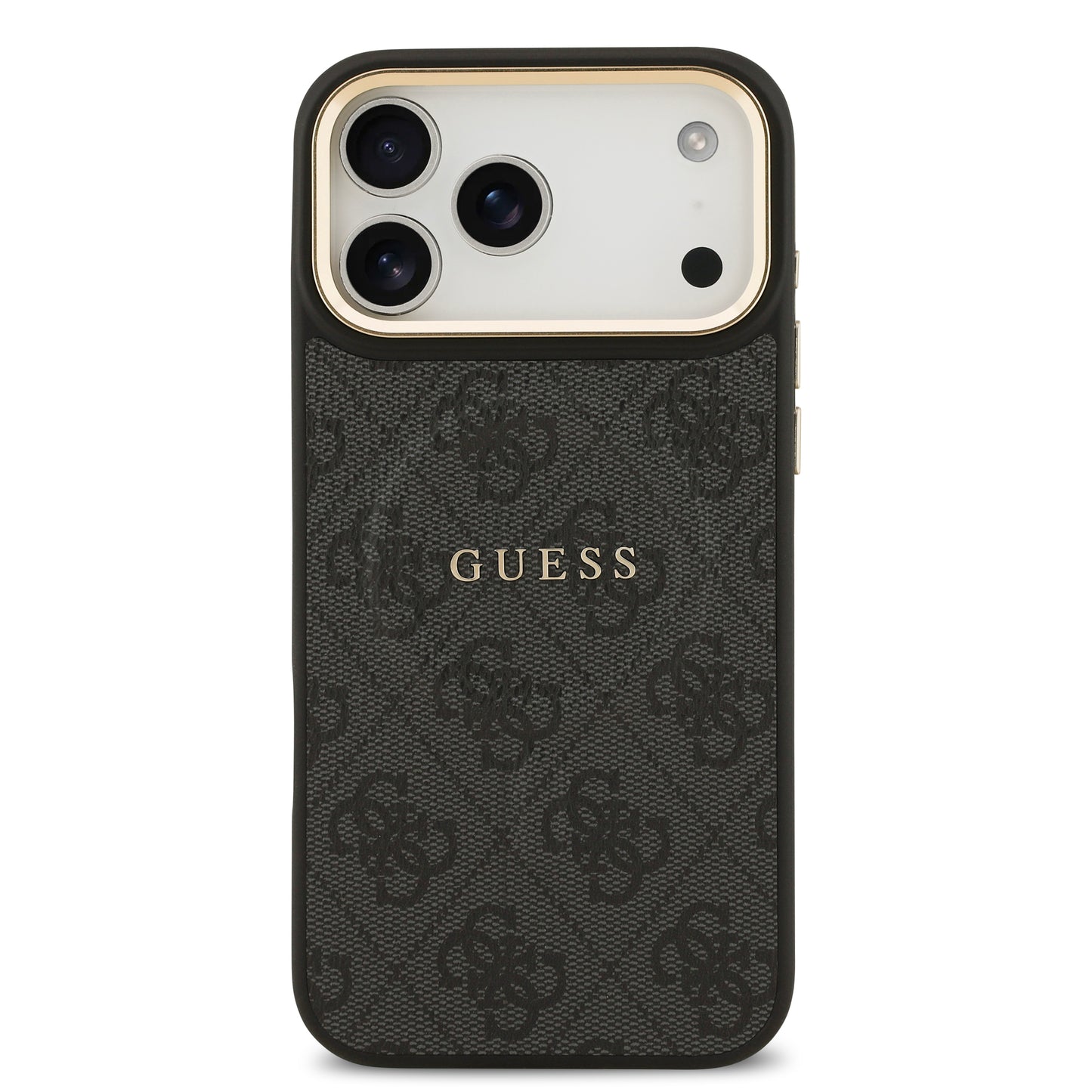 Funda Guess MagSafe de Piel Negra con Patrón 4G Classic para iPhone 17 Pro Max | Case Original de Lujo