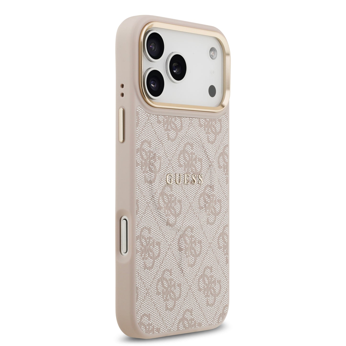Funda Guess MagSafe de Piel Rosa con Patrón 4G Classic para iPhone 17 Pro Max | Case Original de Lujo