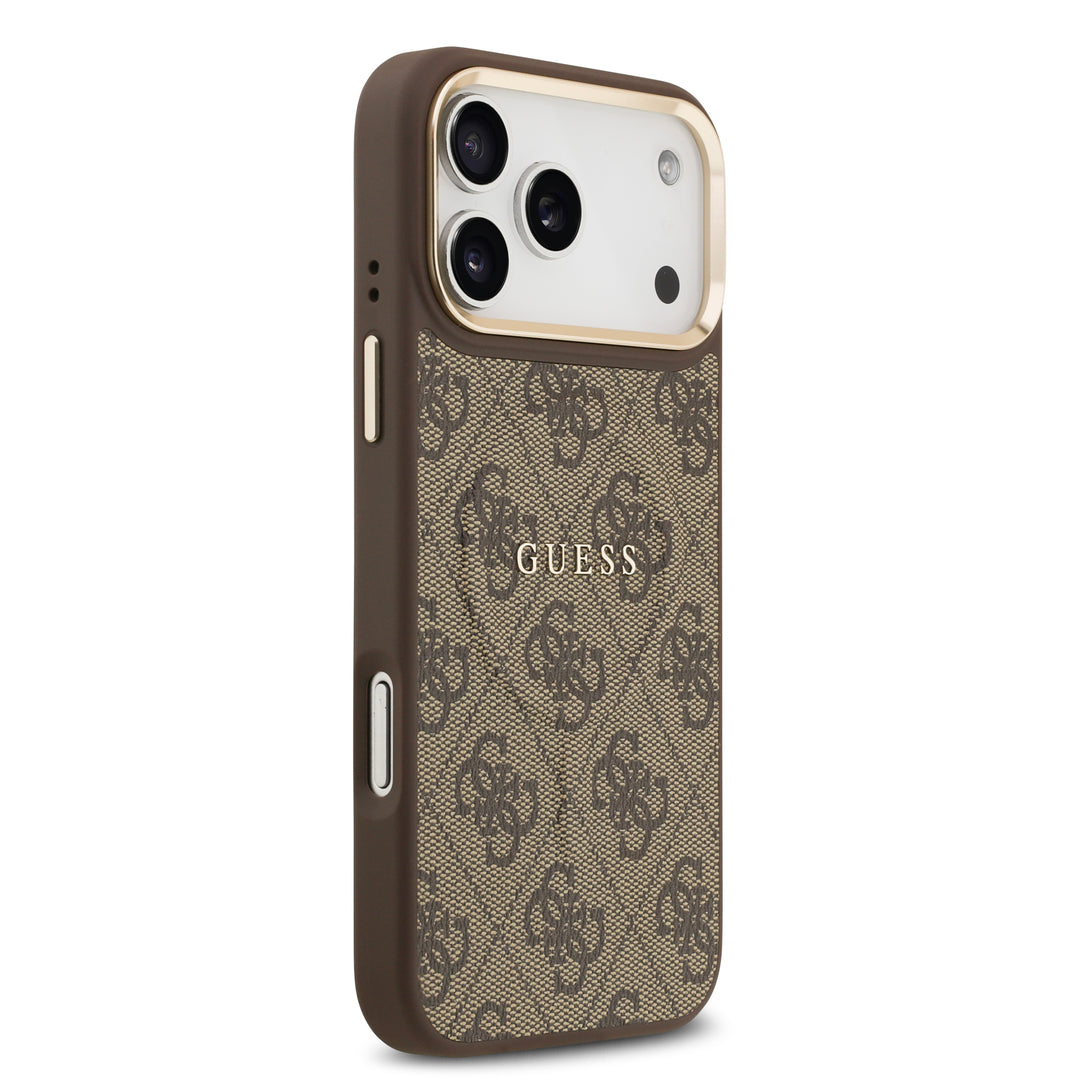 Funda Guess Original iPhone 17/18 Pro MagSafe Piel Café