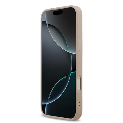 Funda Guess MagSafe de Piel Rosa con Franjas y Logotipo 4G para iPhone 17 Pro | Case Original de Lujo