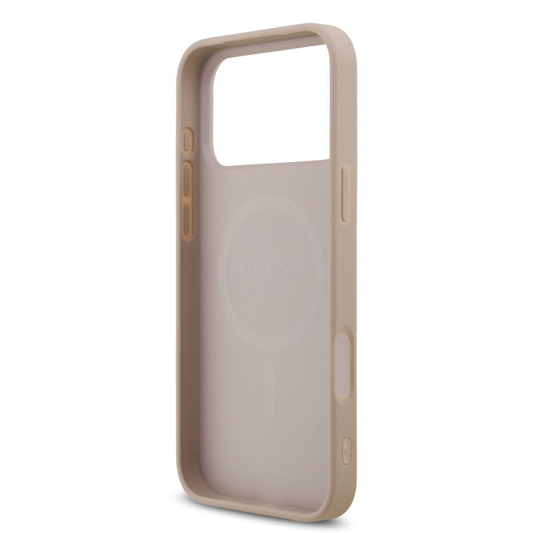 Funda Guess Original iPhone 17/18 Pro MagSafe Piel Rosa