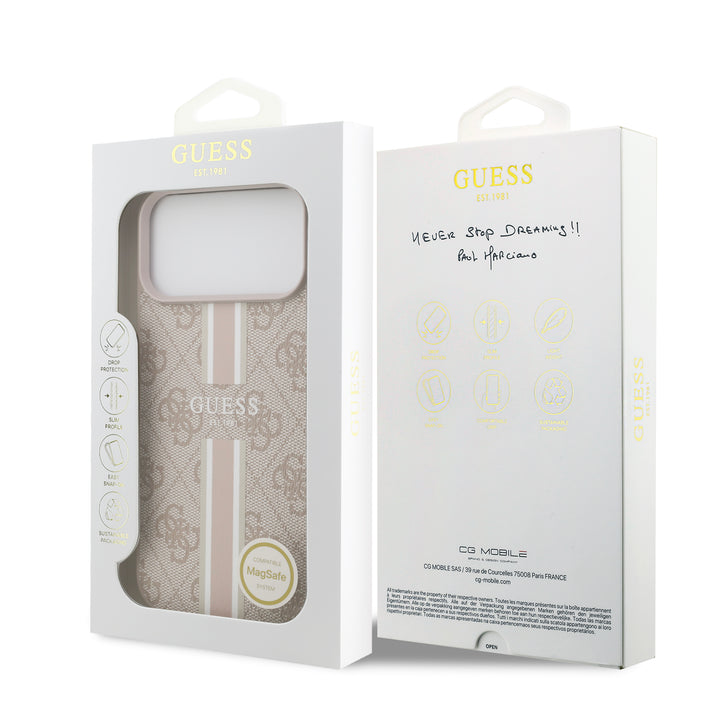 Funda Guess Original iPhone 17/18 Pro MagSafe Piel Rosa
