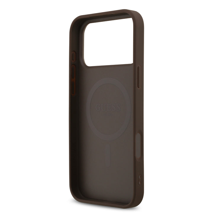 Funda Guess Original iPhone 17/18 Pro MagSafe Piel Café