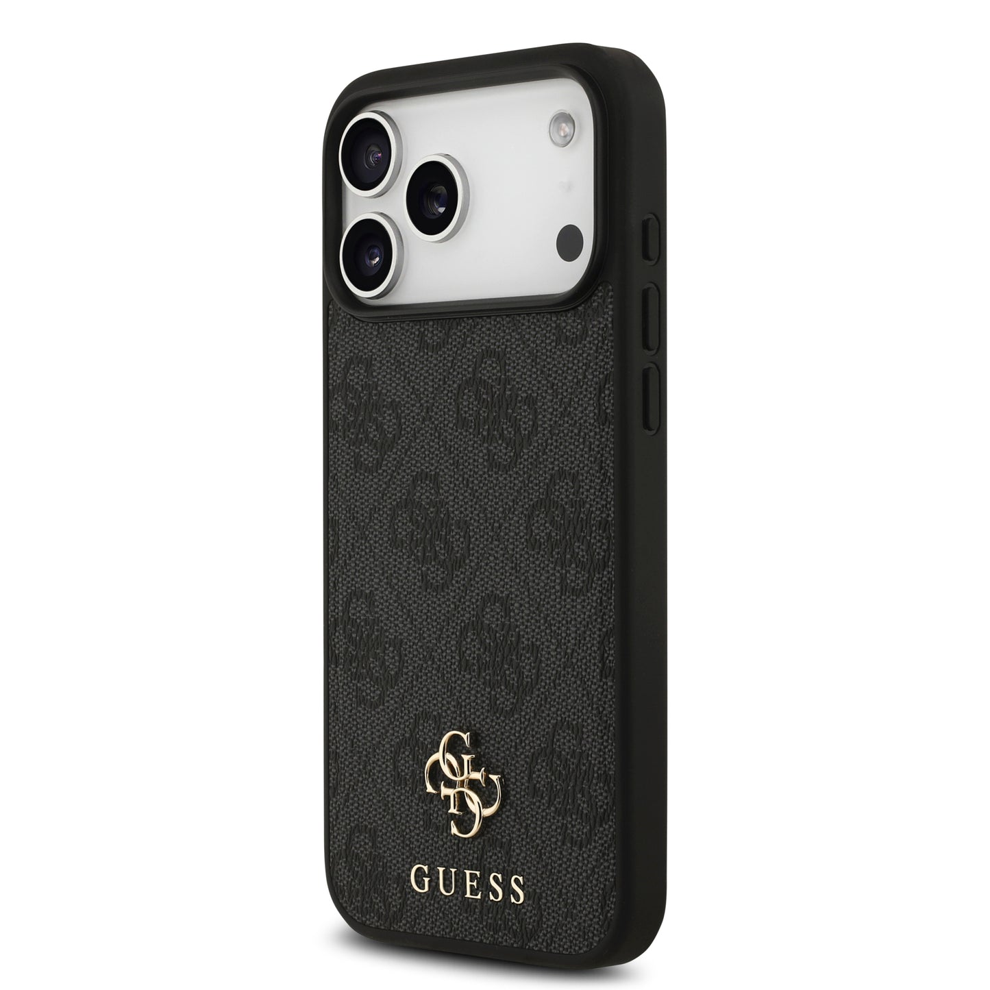 Funda Guess MagSafe de Piel Negra con Logotipos 4G Small para iPhone 17 Pro Max | Case Original de Lujo