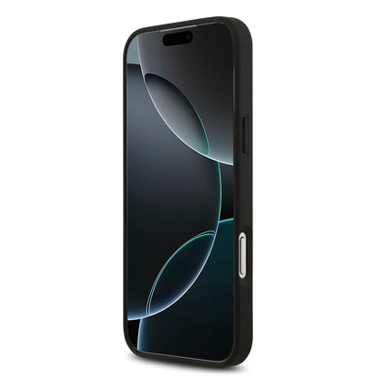 Funda Guess MagSafe de Piel Negra con Logotipos 4G Small para iPhone 17 Pro Max | Case Original de Lujo