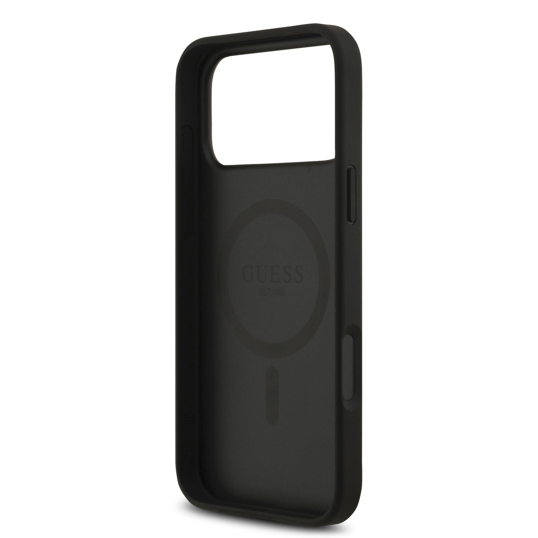 Funda Guess Original iPhone 17/18 Pro MagSafe Piel Negra