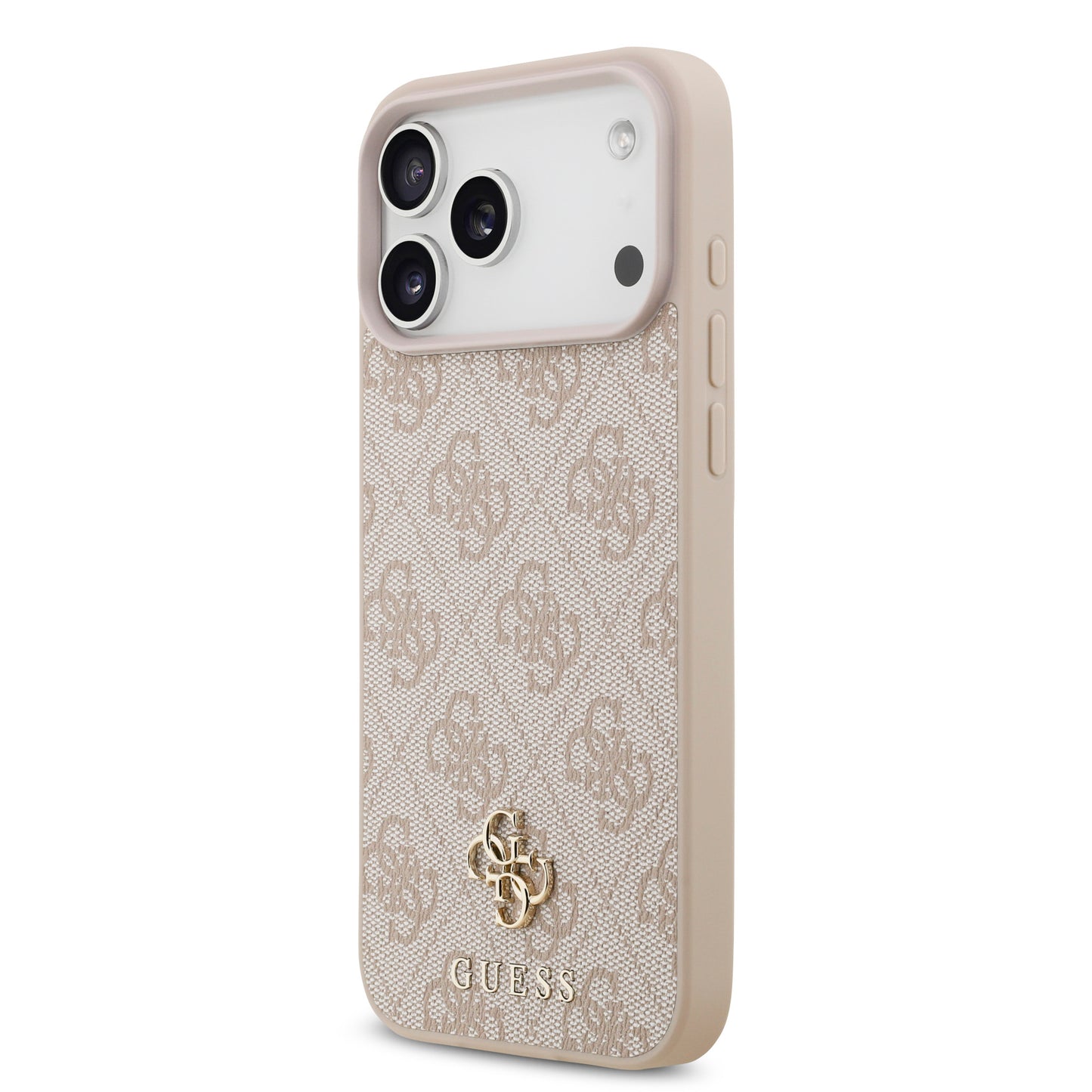 Funda Guess MagSafe de Piel Rosa con Logotipos 4G Small para iPhone 17 Pro Max | Case Original de Lujo