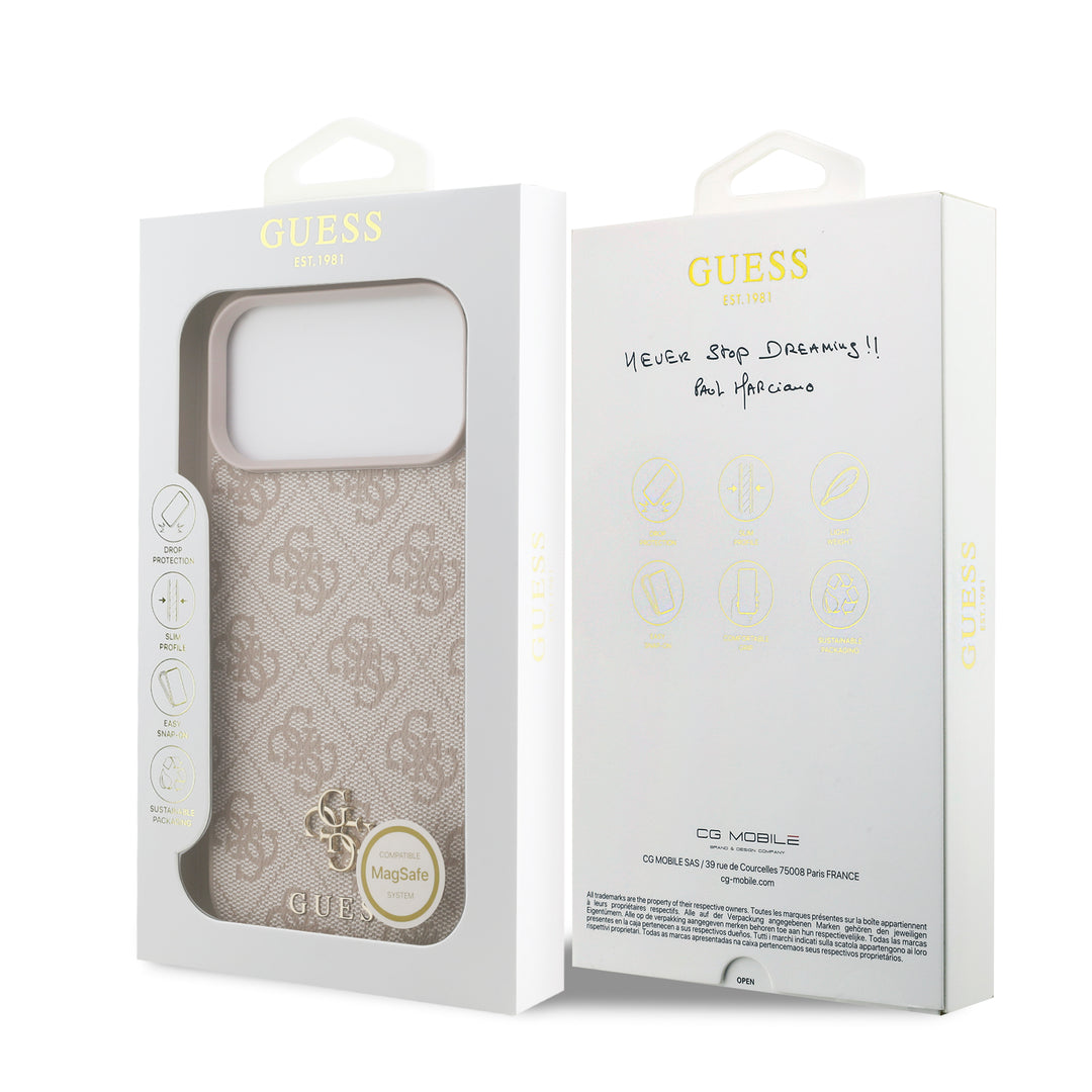 Funda Guess Original iPhone 17/18 Pro MagSafe Piel Rosa