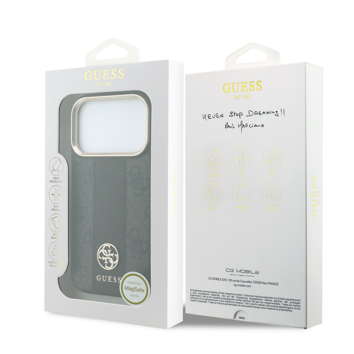 Funda Guess Original iPhone 18 Pro Franja 4G Negra