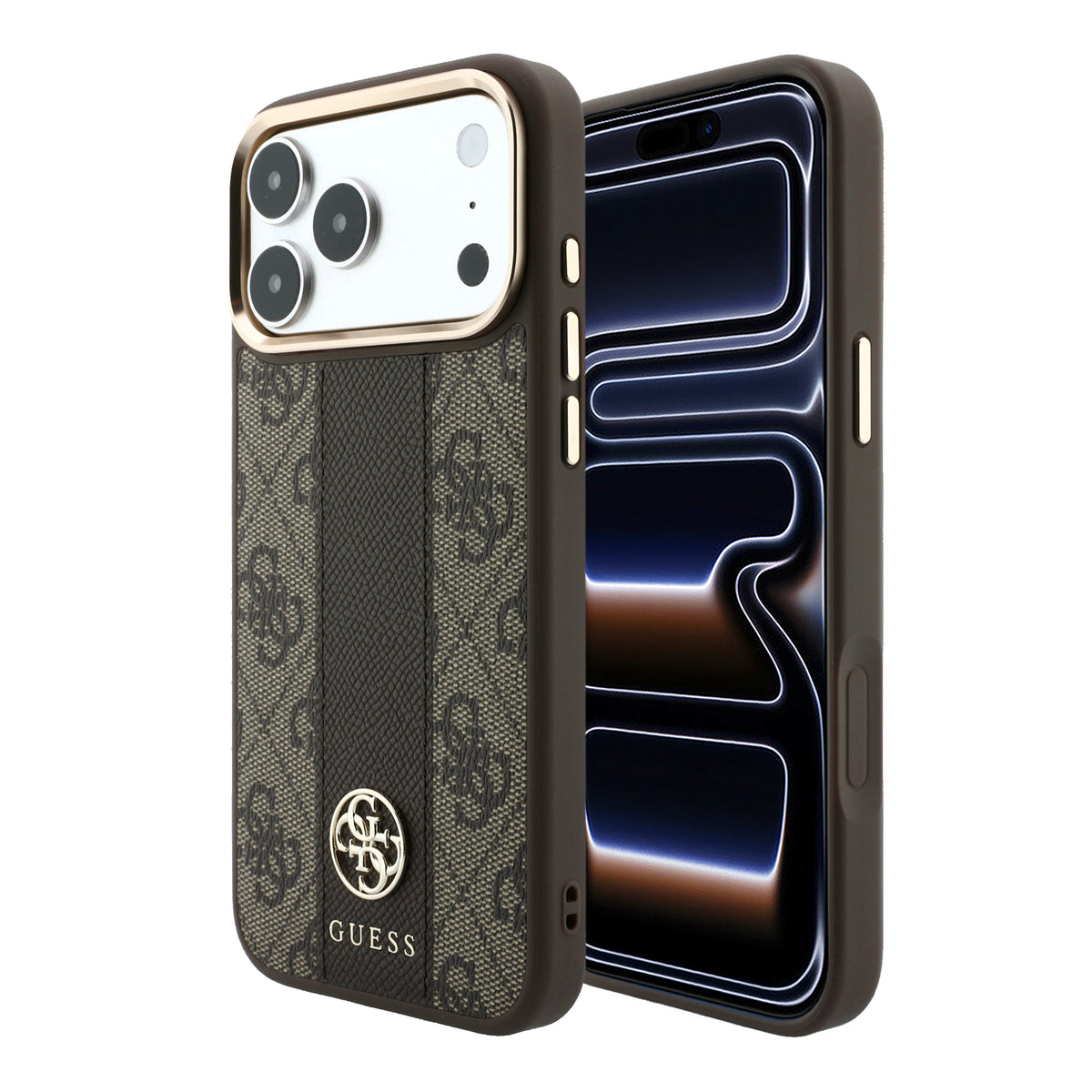 Funda Guess Original iPhone 18 Pro Franja 4G Café