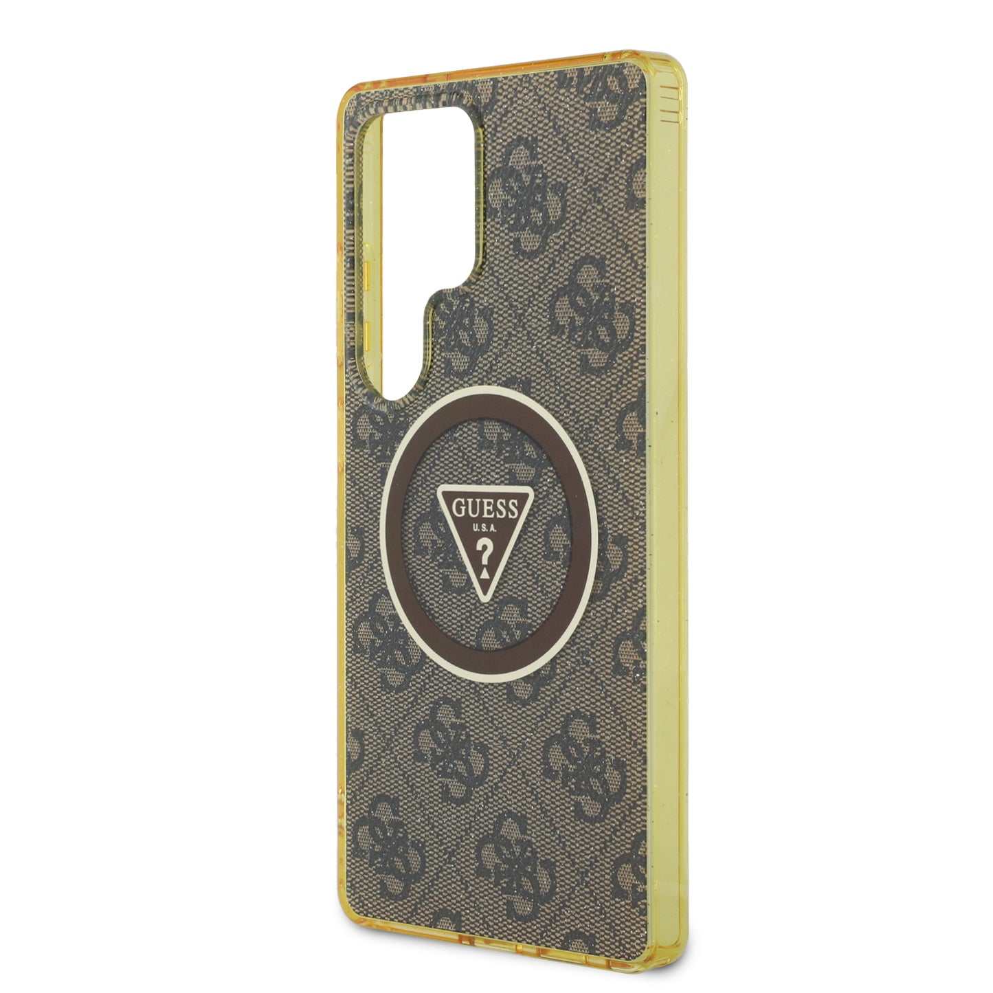 Case Guess 4G Logo Triángulo Samsung S25 Ultra Café | Lujo y Protección para tu Samsung