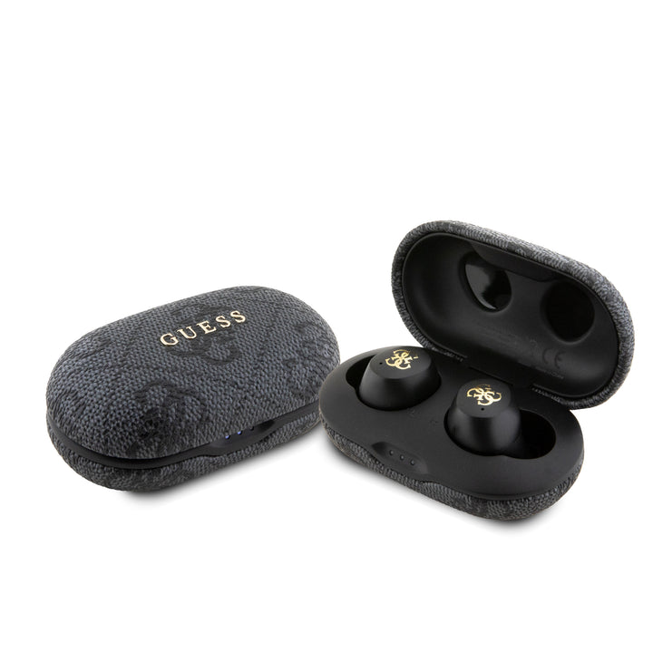 Audífonos Guess TWS 4G con Logo Metálico Negro