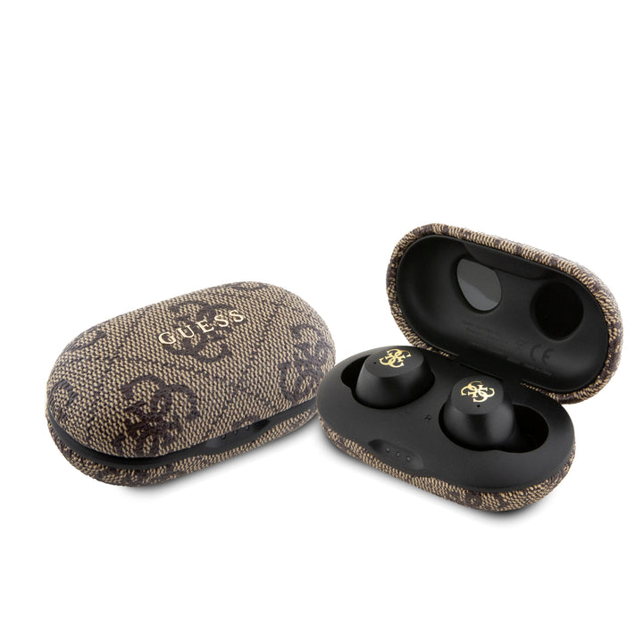Audífonos Guess TWS 4G con Logo Metálico Café