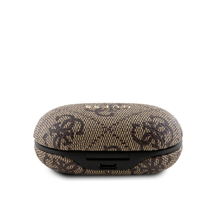 Audífonos Guess TWS 4G con Logo Metálico Café