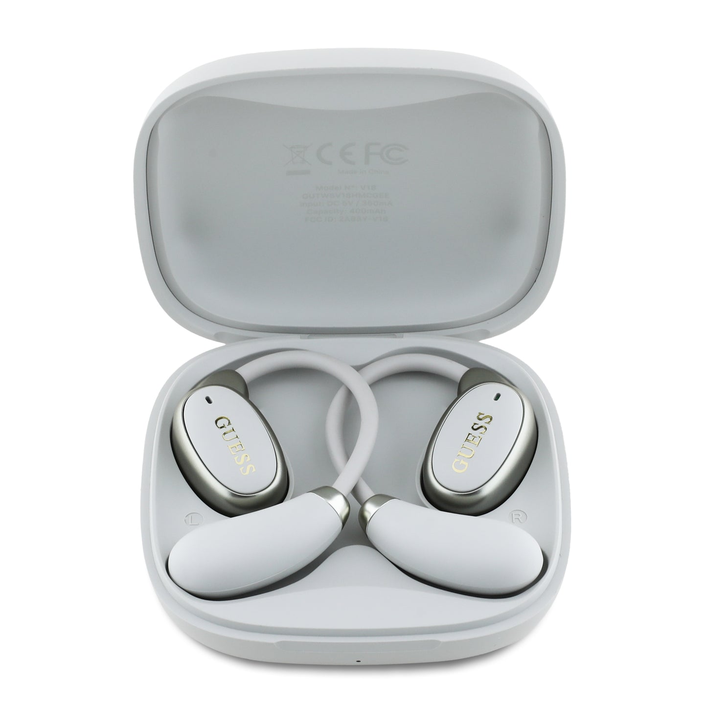Auriculares Guess OWS Inalámbricos Beige | Logo Clásico y Sonido Premium