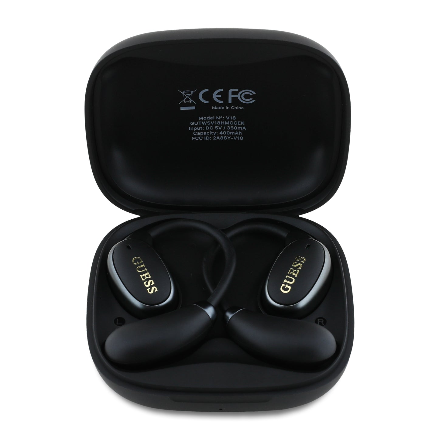 Auriculares Guess OWS Inalámbricos Negro | Logo Clásico y Sonido Premium