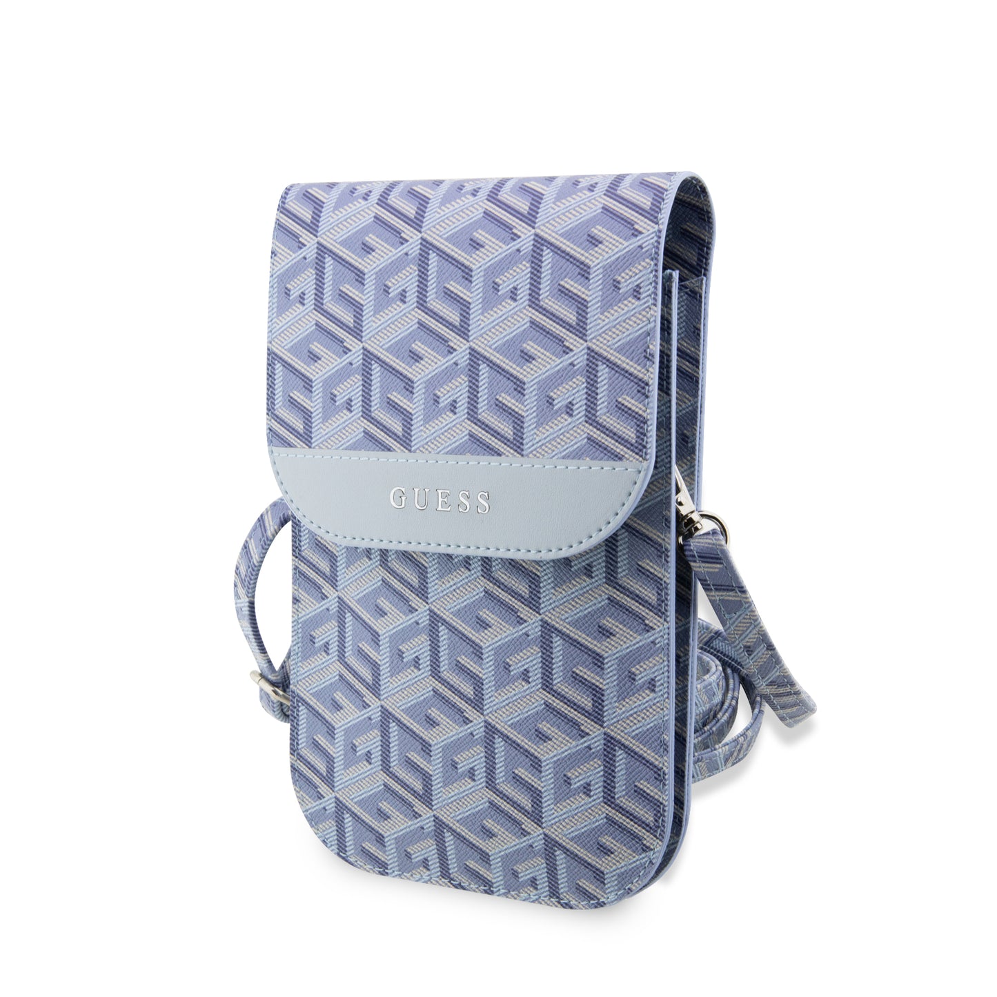 Wallet Guess Cubos Universal Azul – Estilo y Elegancia en Tu Bolsillo