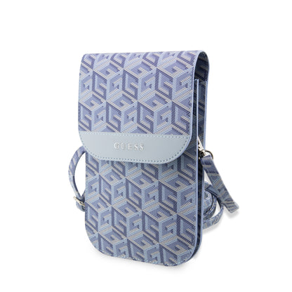 Wallet Guess Cubos Universal Azul – Estilo y Elegancia en Tu Bolsillo