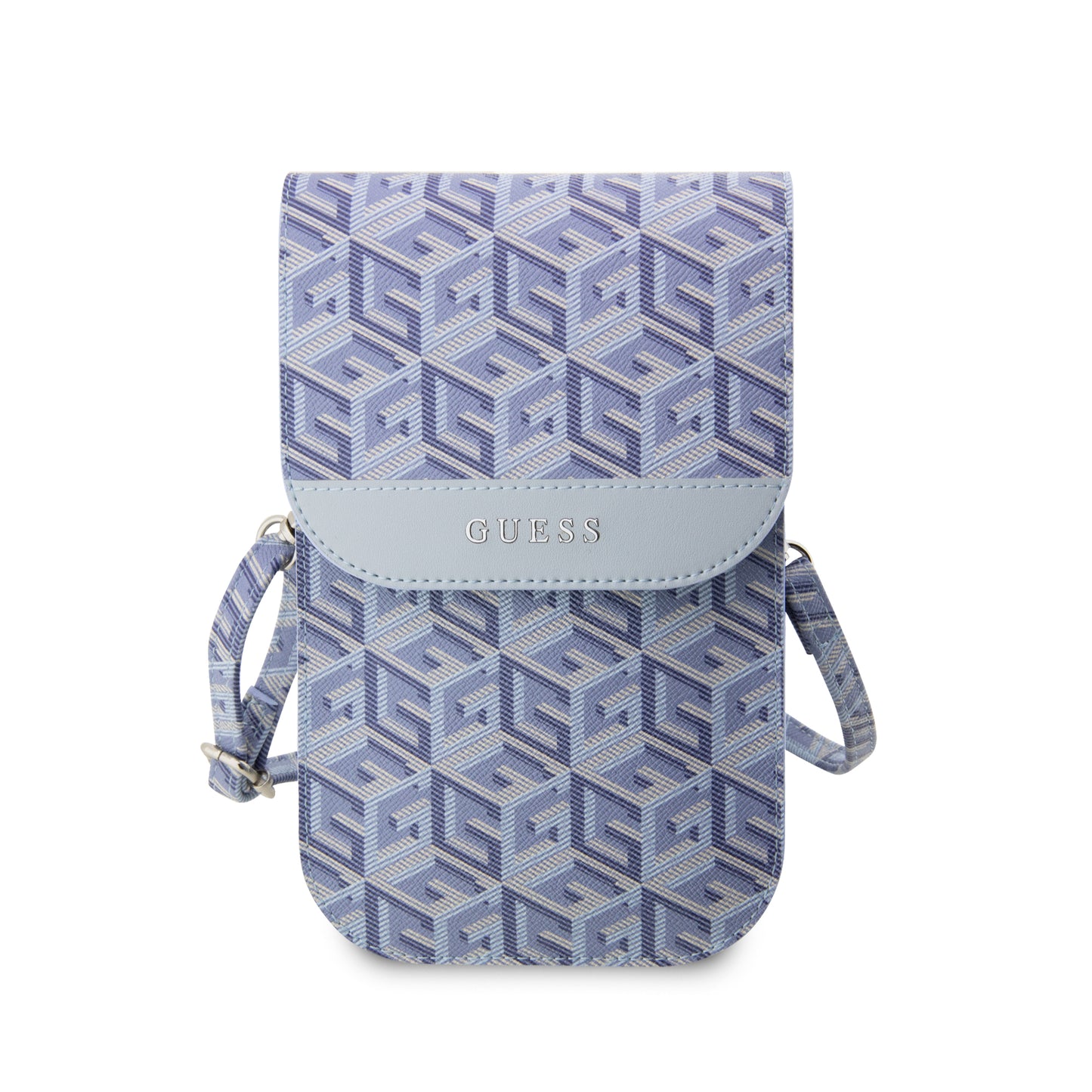 Wallet Guess Cubos Universal Azul – Estilo y Elegancia en Tu Bolsillo