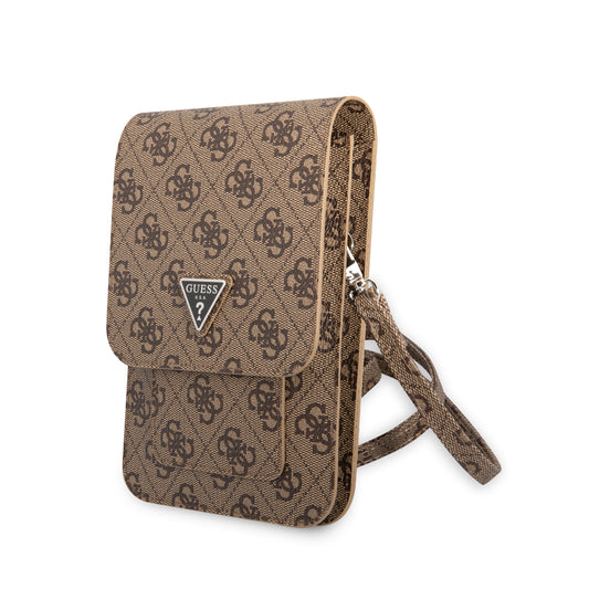 Cartera Guess Café 4G Triángulo – Diseño Sofisticado y Elegante para Mujer