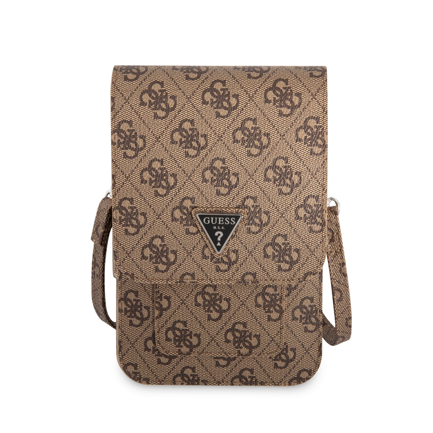 Cartera Guess Café 4G Triángulo – Diseño Sofisticado y Elegante para Mujer