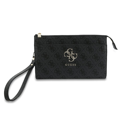 Bolsa para Celular Guess Negra con Logotipo 4G | Phone Pouch de Lujo con Correa Ajustable