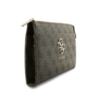Bolsa para Celular Guess 4G Café con Logotipo Grande | Phone Pouch de Lujo con Correa