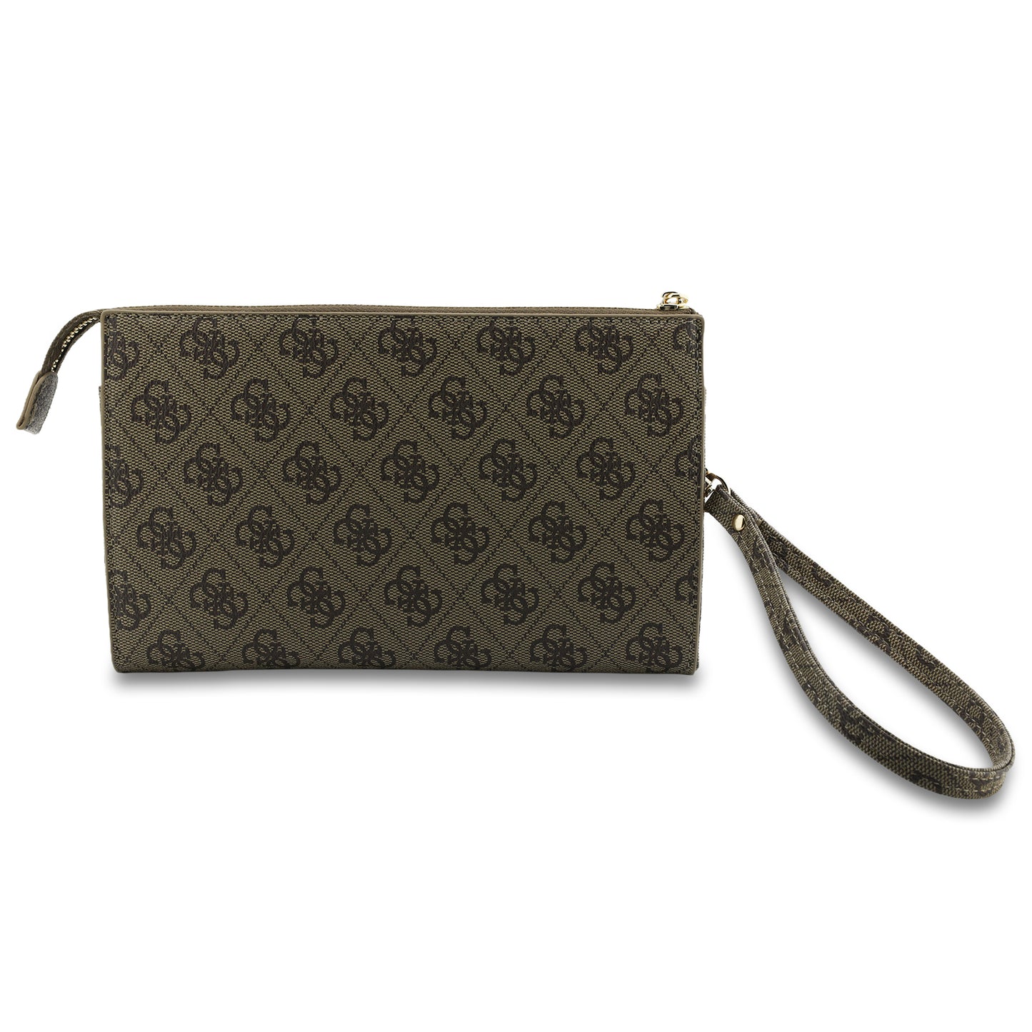 Bolsa para Celular Guess 4G Café con Logotipo Grande | Phone Pouch de Lujo con Correa