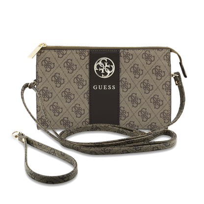 Cartera Guess Original Universal 4G Franja Cafe