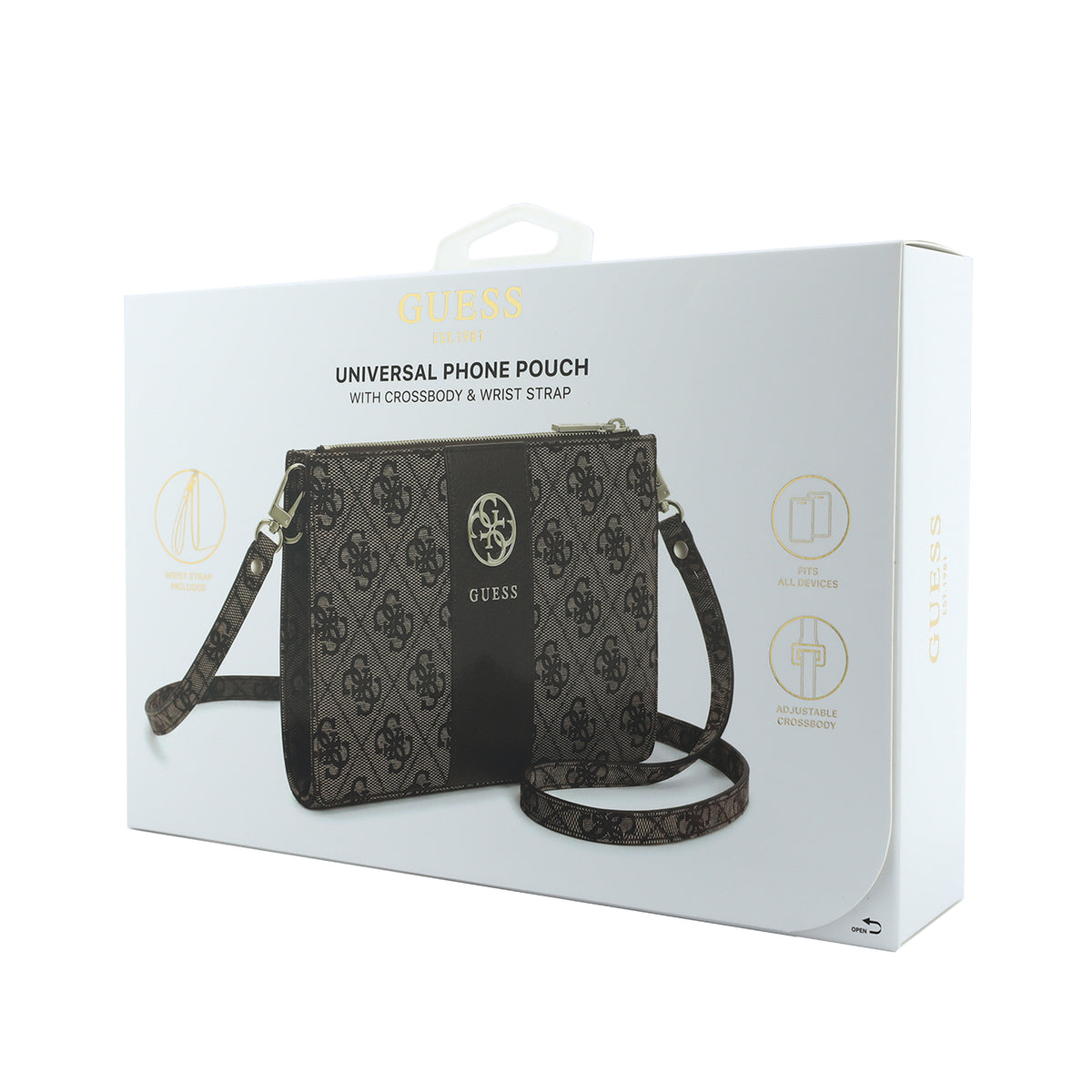 Cartera Guess Original Universal 4G Franja Cafe