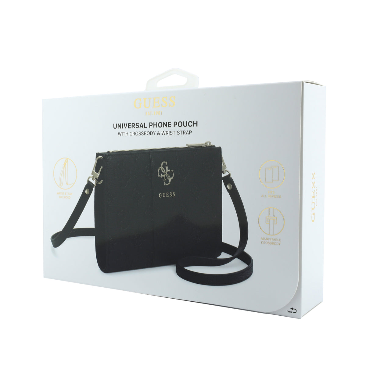 Cartera Guess Original Universal Peony 4G Negra