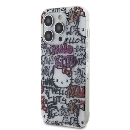 Case Hello Kitty Graffiti para iPhone 15 Pro Max - Edición Blanca y Exclusiva