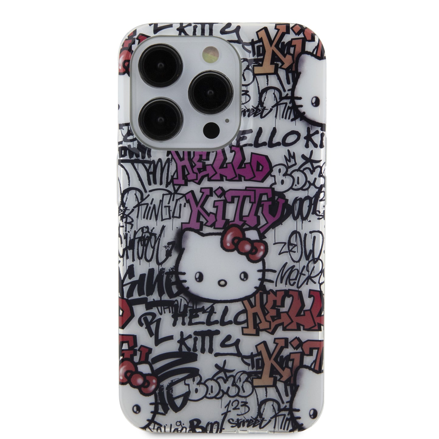 Case Hello Kitty Graffiti para iPhone 15 Pro Max - Edición Blanca y Exclusiva