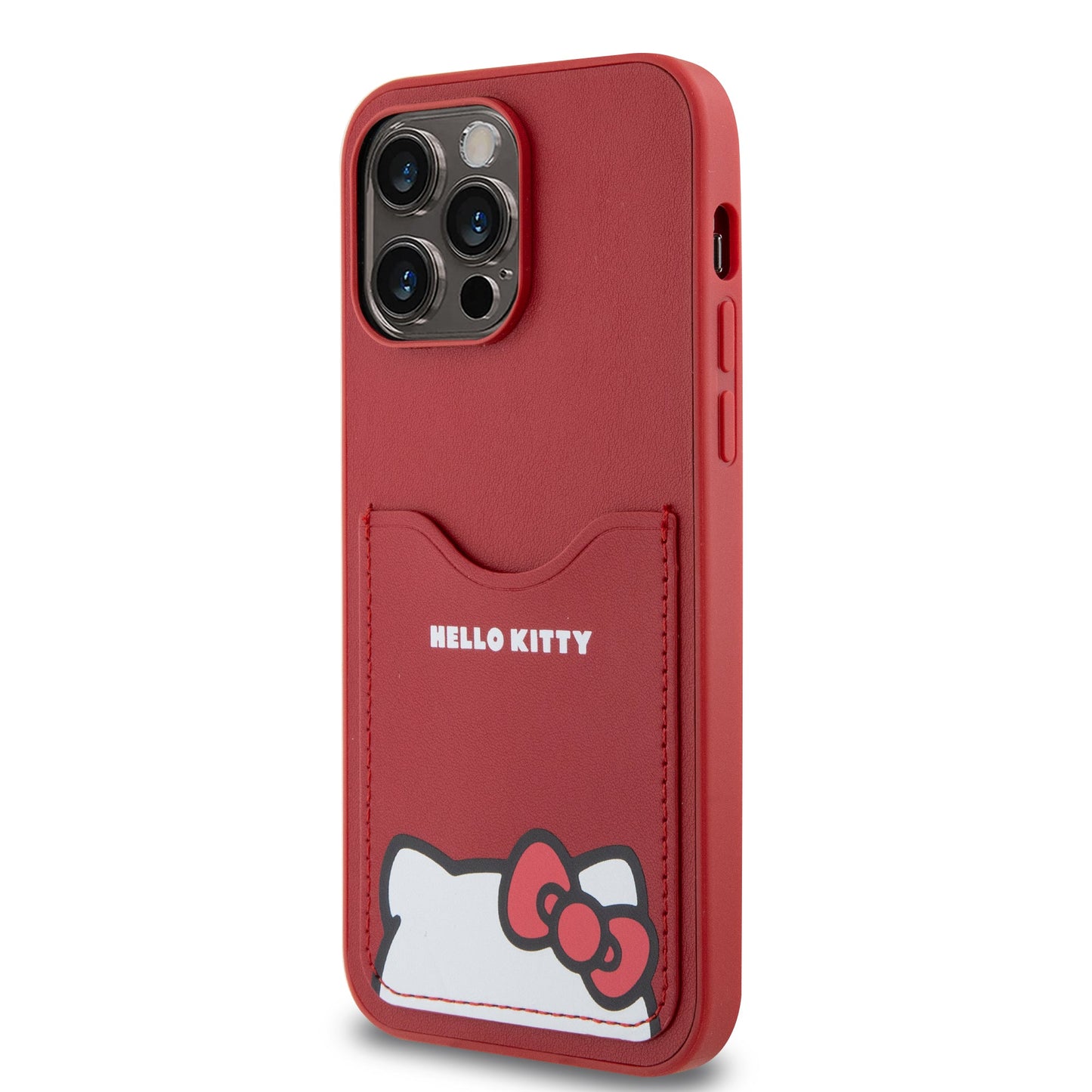 Case Hello Kitty iPhone 15 Pro Max + Wallet Hello Kitty Logo Orejas