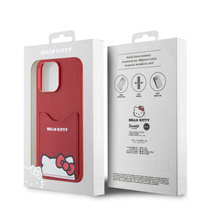Case Hello Kitty Logo Orejas Kitty con Tarjetero iPhone 15 Pro Max
