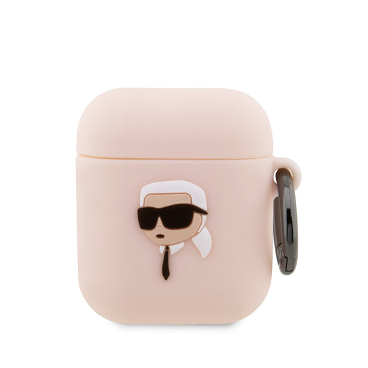 Case Karl Silicon AirPods 1/2 Rosa | Estilo y Protección Exclusiva