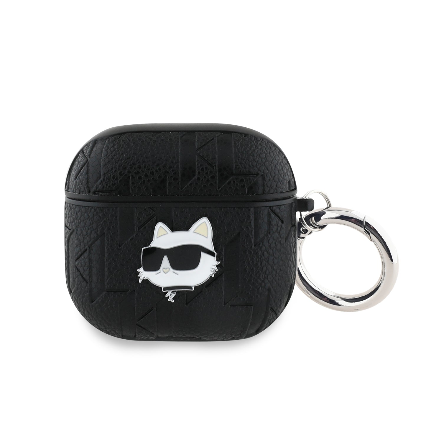 Case Karl Lagerfeld AirPods 4 Choupette Monograma Negro – Protección y Estilo Premium