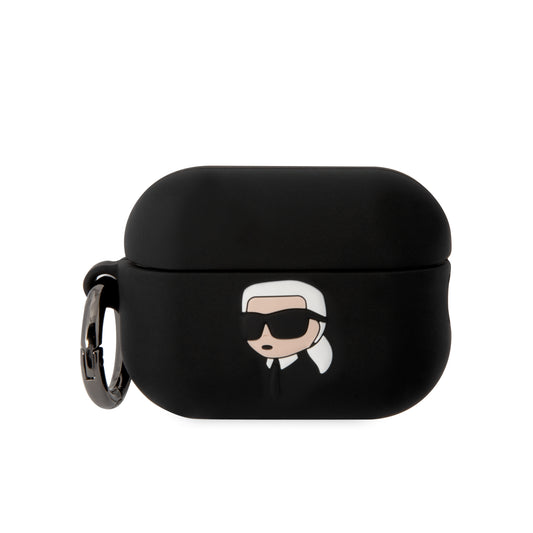 Case Karl Lagerfeld 3D Cara Negro para AirPods Pro – Estilo y Protección Premium