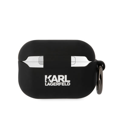 Case Karl Lagerfeld 3D Cara Negro para AirPods Pro – Estilo y Protección Premium