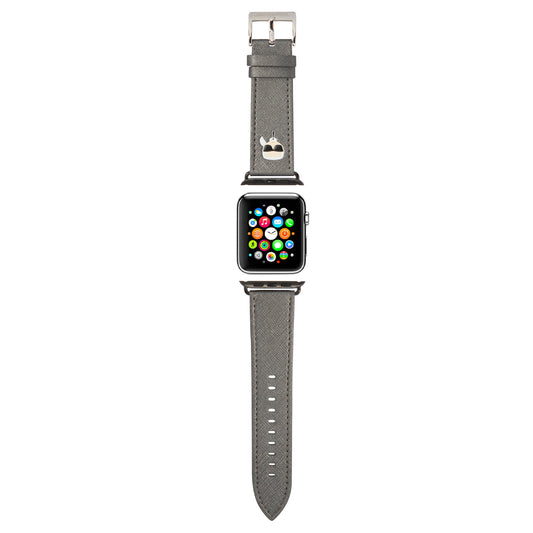 Correa Karl Safiano para Apple Watch 42/44 mm Plata – Correa de Lujo en Cuero