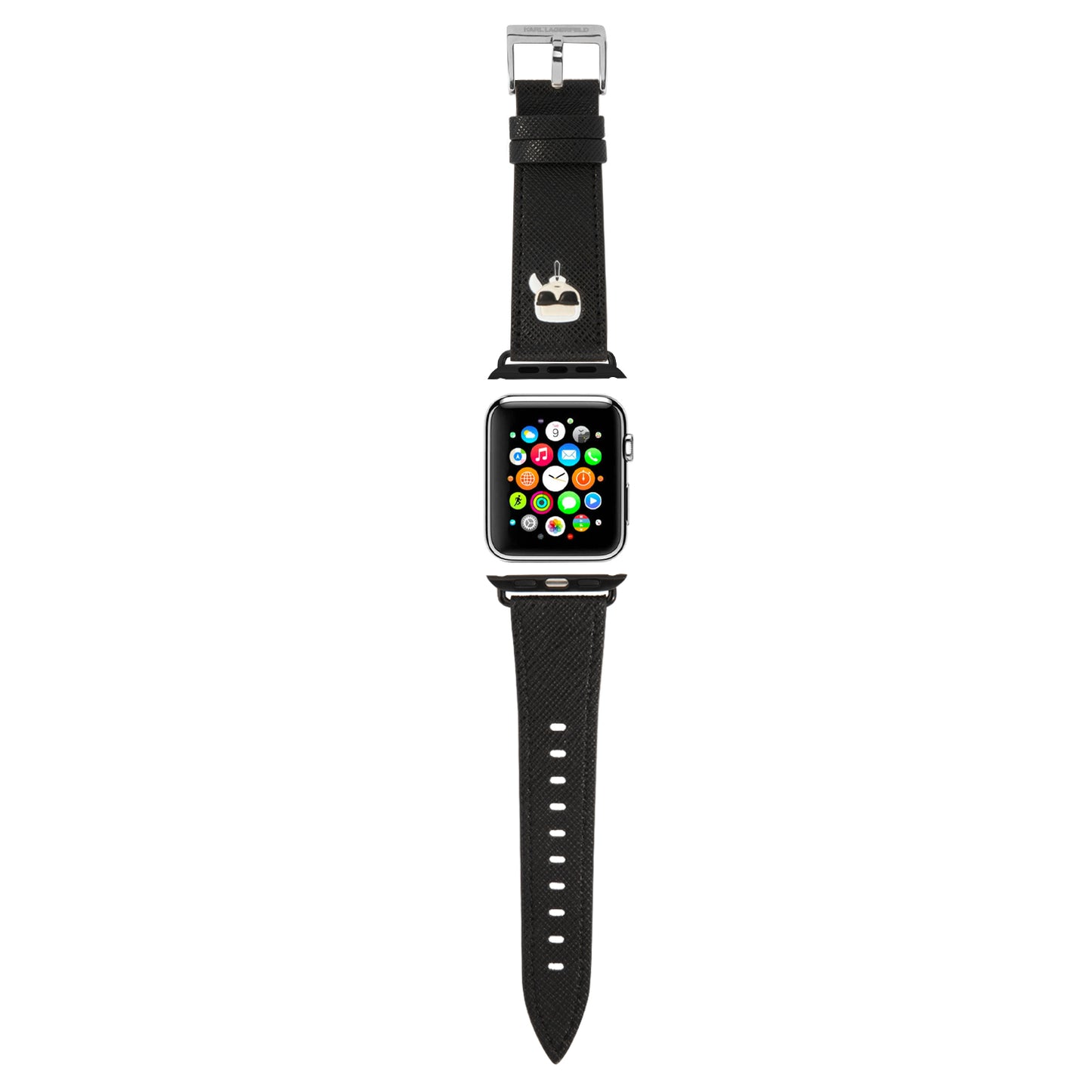 Correa Karl Safiano para Apple Watch 38/40 mm Negra – Correa de Lujo de Cuero