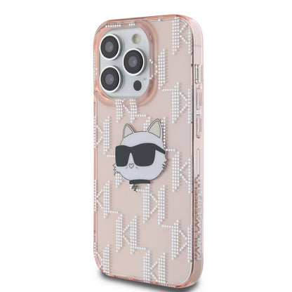 Case Karl Monograma Choupette para iPhone 13 Pro - Rosa Elegante y Exclusiva