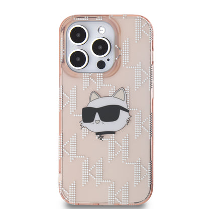 Case Karl Monograma Choupette para iPhone 13 Pro - Rosa Elegante y Exclusiva