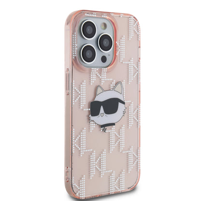 Case Karl Monograma Choupette para iPhone 13 Pro - Rosa Elegante y Exclusiva