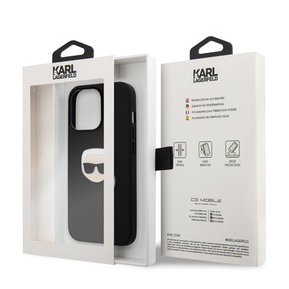 Case Karl PU Logo Metálico iPhone 13 Pro Negro | Estilo y Protección