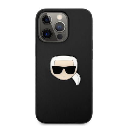 Case Karl PU Logo Metálico iPhone 13 Pro Negro | Estilo y Protección