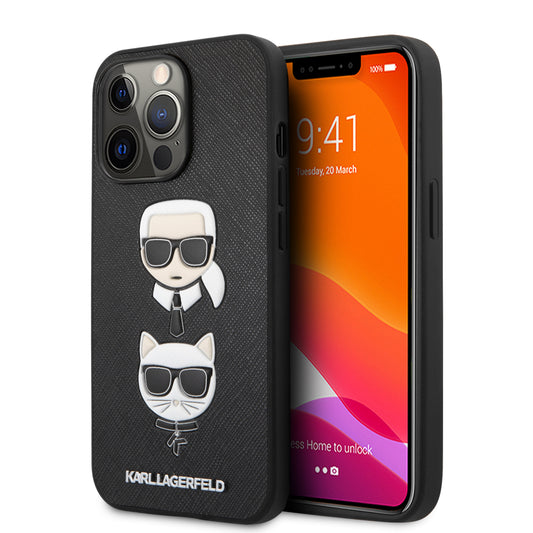 Case Karl Lagerfeld K&C PU Negra para iPhone 13 Pro | Estilo Premium y Protección