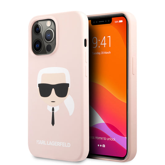 Case Karl Lagerfeld Rosa Cabeza Karl para iPhone 13 Pro | Silicón Premium