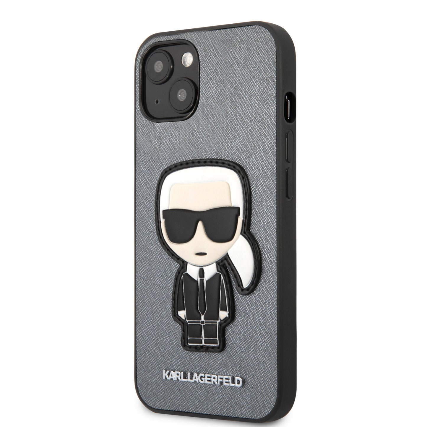 Case Karl Parche Karl iPhone 13 Plata | Funda de Lujo con Estilo Exclusivo